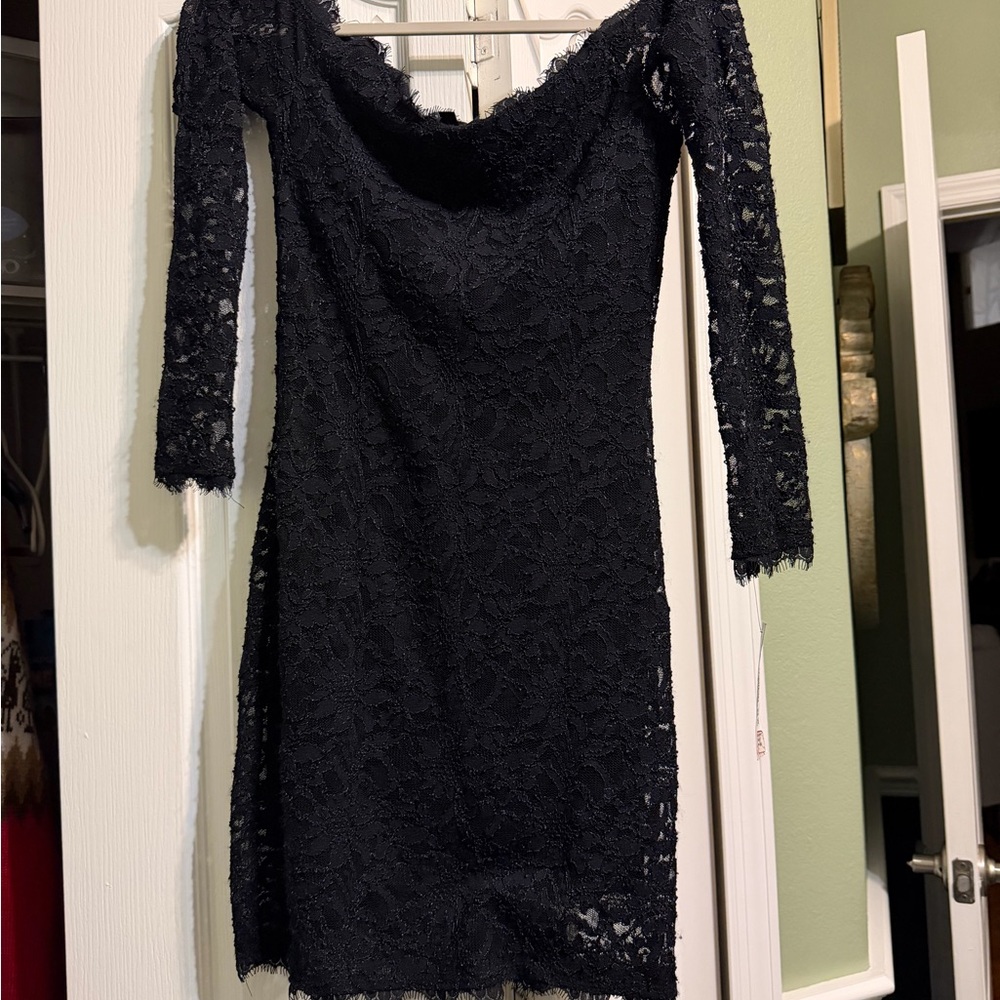 Jump Black Lace Long Sleeve Dress